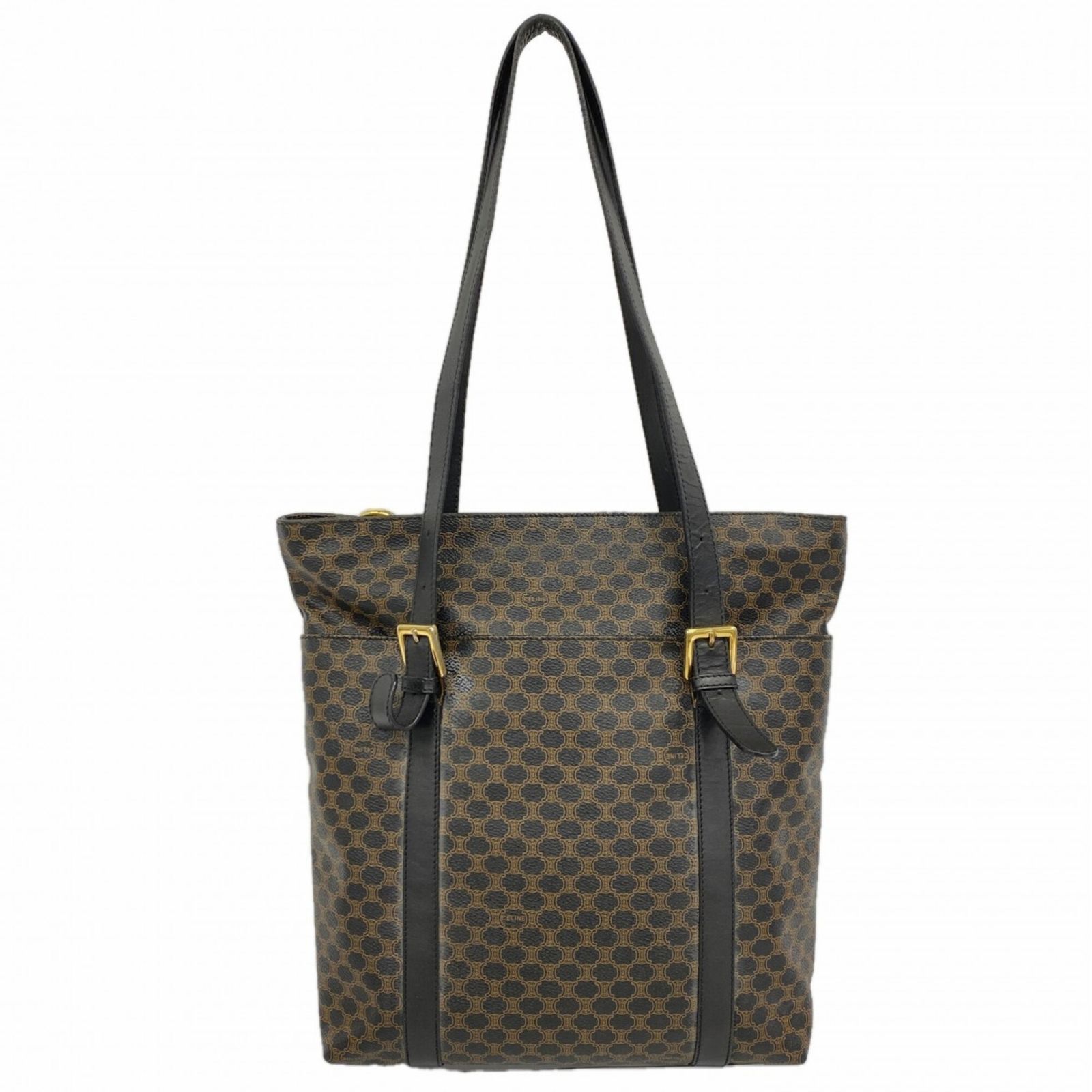 セリーヌ(Celine) セリーヌ トートバッグ マカダム ブラウン ブラック レディース