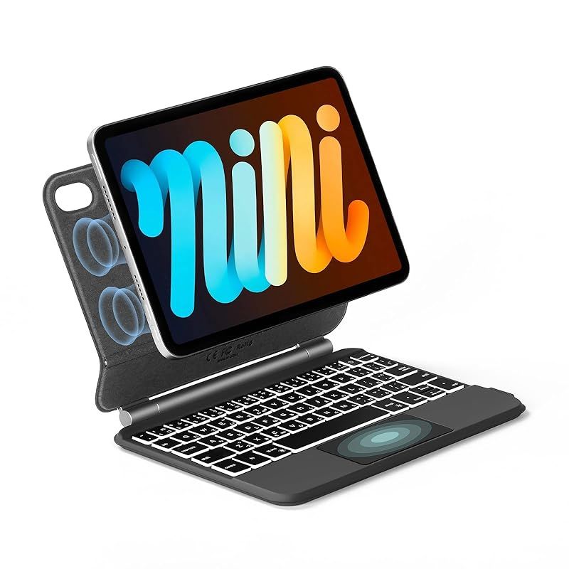 【新品】 EAMPANG 日本語マジックキーボード for Apple iPad mini 6 8.3インチ 2021, Magic Smart Keyboard タブレットキーボード付きケースカバーiPad mini 第6世代に対応【日本語取扱説明書付き】(