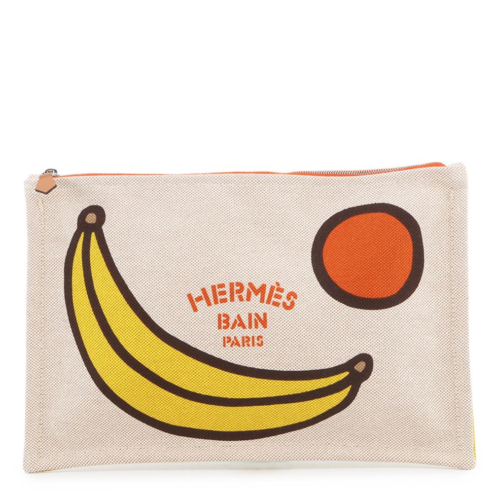 エルメス フラットポーチ タ・ラ・バナーヌ コットン HERMES