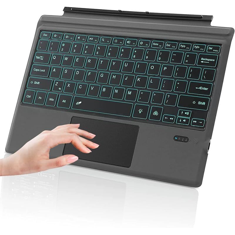 【新品】 QIYIBOCASE Surface Go4/Go3/Go2 ケース - ワイヤレス Bluetooth キーボード 磁気吸着 バックライト付き タッチパッド搭載 薄型 軽量 多機能