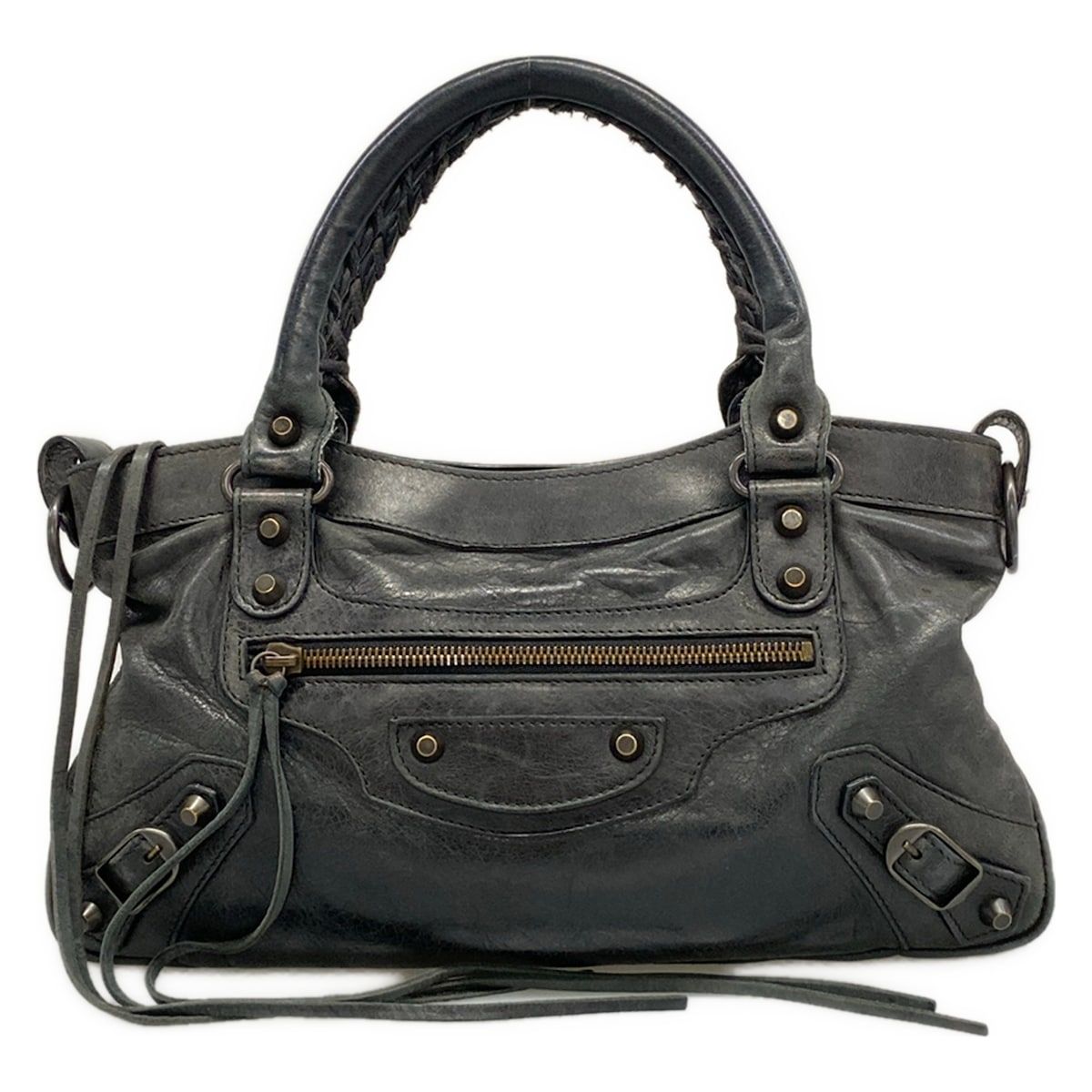 BALENCIAGA(バレンシアガ) ハンドバッグ ザ・ファースト 103208 ダークグリーン レザー