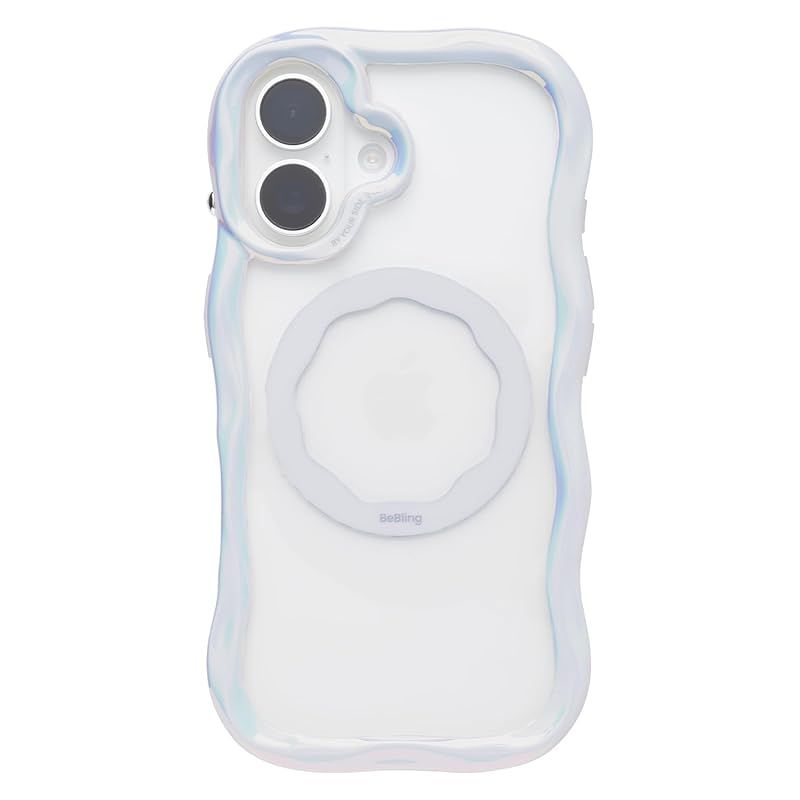 【新品】 iFace BeBling Wave MagSynq iPhone 17 対応 ケース MagSafe対応 クリア (ホワイトオーロラ)【 iPhone17 カバー アイフェイス 耐衝撃 マグセーフ ウェーブ きらきら 透明 クリアケース 】