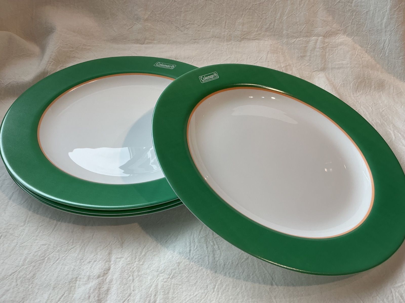 Coleman × ARCOPAL プレート 4枚セット 強化ガラス ヴィンテージ キャンプ Coleman × ARCOPAL Vintage Glass Plate Set of 4 Camping Tableware
