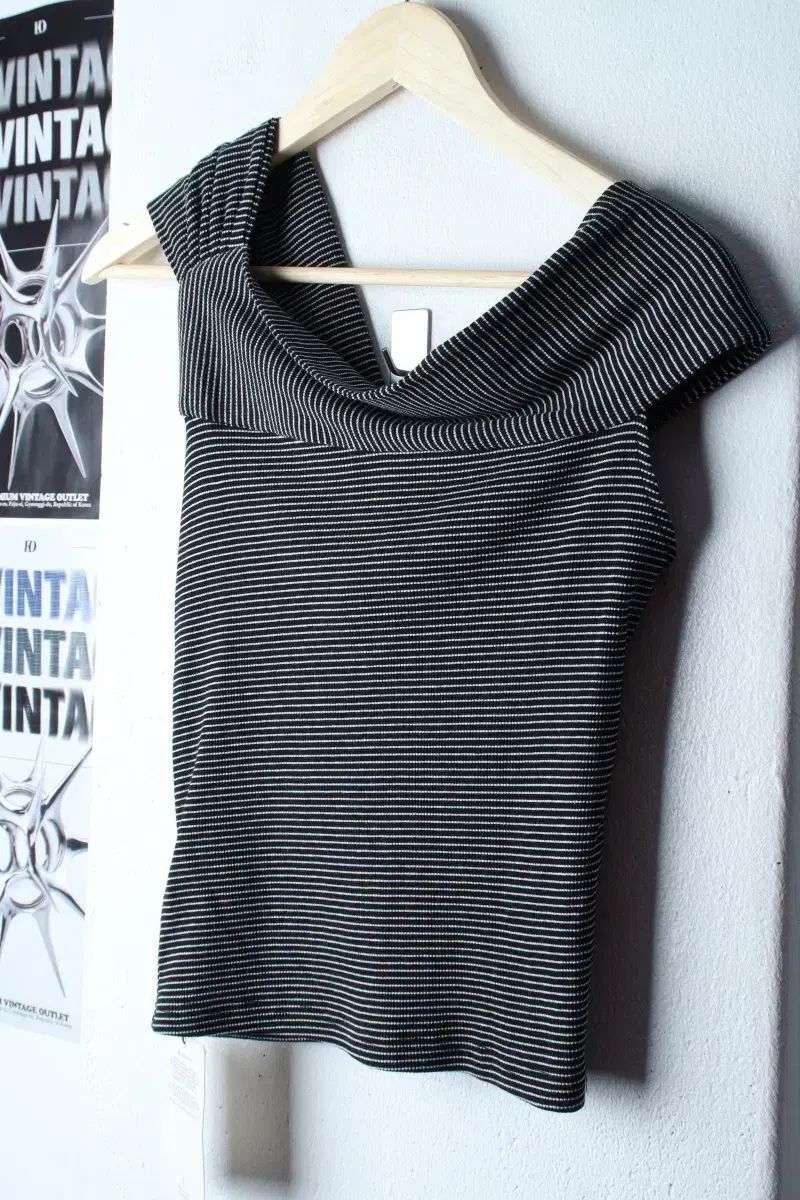 W(F) ヌアルテ 半袖 Tシャツ 新品 ノースリーブ ストライプ アシメントリー-7AD7 4,261円