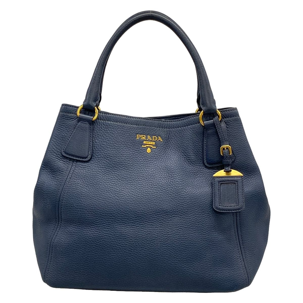 PRADA(プラダ) トートバッグ - ブルー レザー - メルカリ
