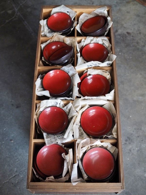 蔵から出た初だし 明治時代の漆器 椀10人前 　古録展 送料無料　中古 品番H17972