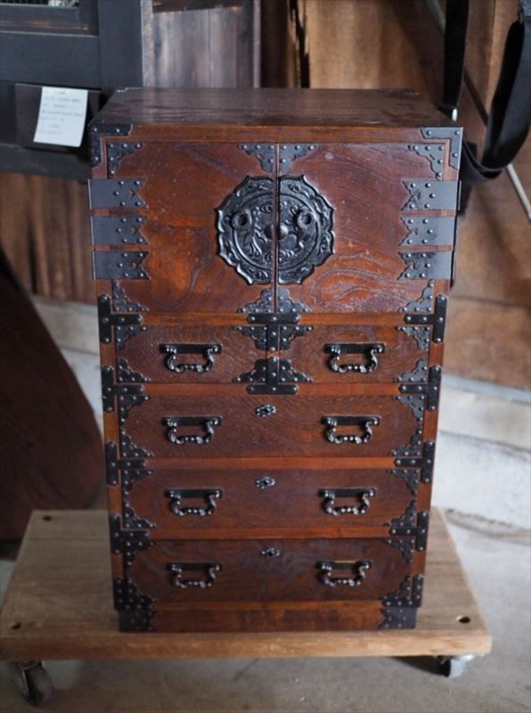 和モダンな隙間箪笥 昭和後期　古録展 送料無料　中古 品番H1801