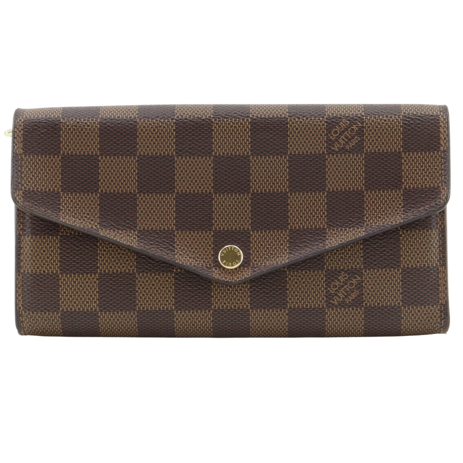 【LOUIS VUITTON】ルイ・ヴィトン ポルトフォイユ・サラ N63209 ダミエキャンバス 茶 MI5220 ユニセックス 長財布