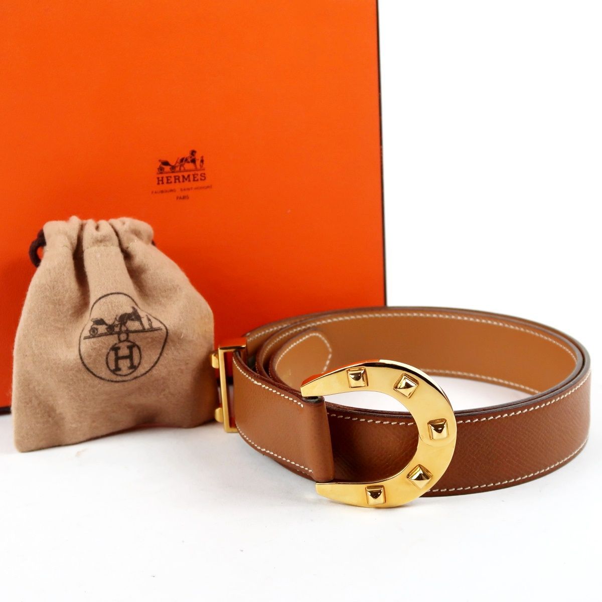 超美品】HERMES エルメス ホースシュー ベルト コンスタンス 馬蹄