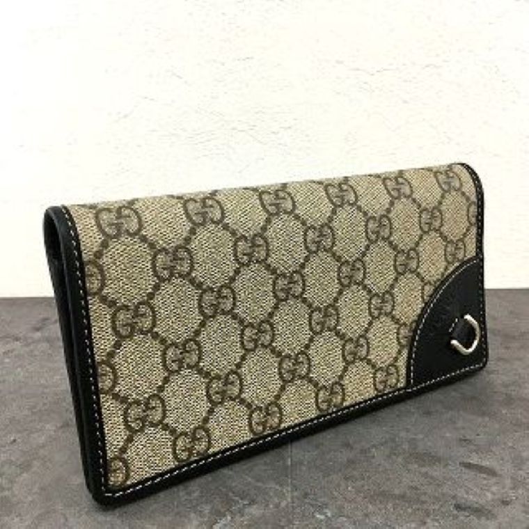 送料込み！ 極美品 GUCCI 長財布 GGエンブレム コンチネンタルウォレット 591