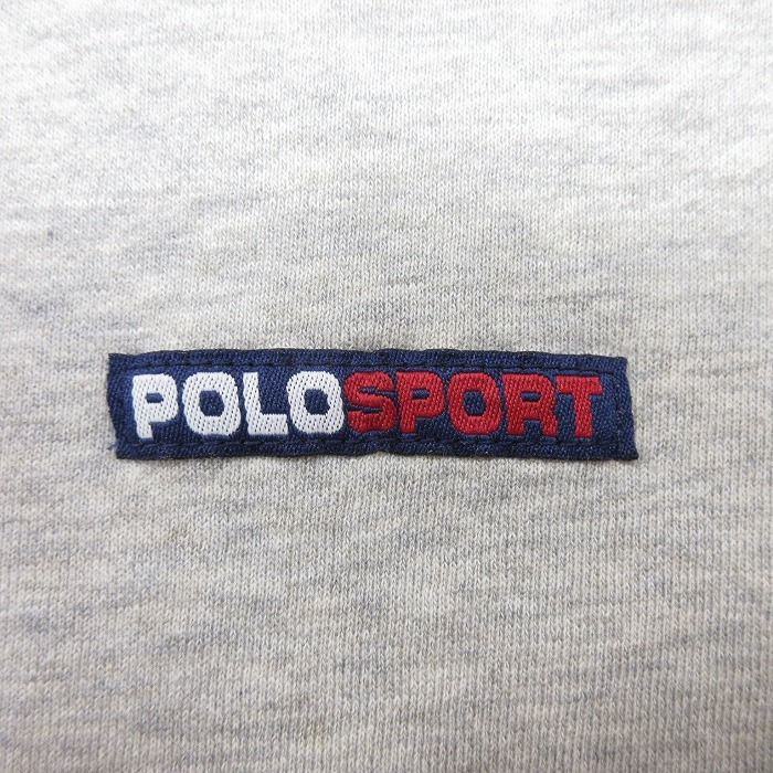 XL/古着 ラルフローレン ポロスポーツ 長袖 ブランド スウェット メンズ 90年代 90s ワンポイントロゴ 大きいサイズ クルーネック グレー 霜降り【spe】 26apr24 XL/古着 ラルフローレン ポロスポーツ 長袖 ブランド スウェット