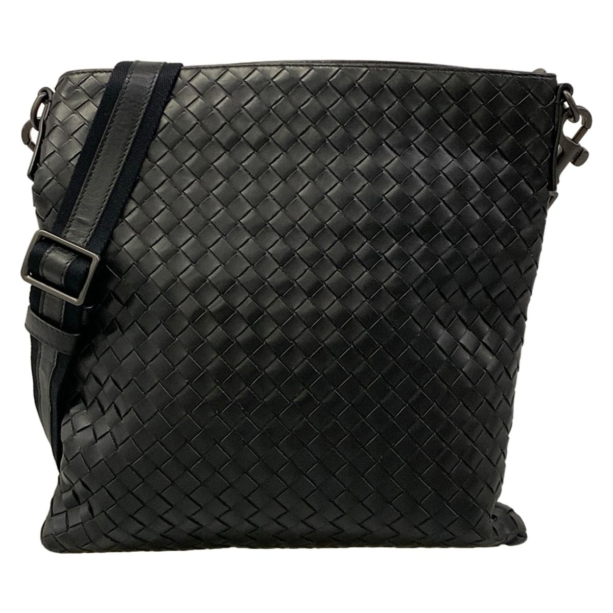 BOTTEGA VENETA(ボッテガヴェネタ) ショルダーバッグ イントレチャート 黒 レザー