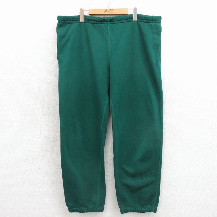 W36/古着 ラルフローレン ブランド スウェット パンツ メンズ 90年代 90s ワンポイントロゴ 緑 26apr24