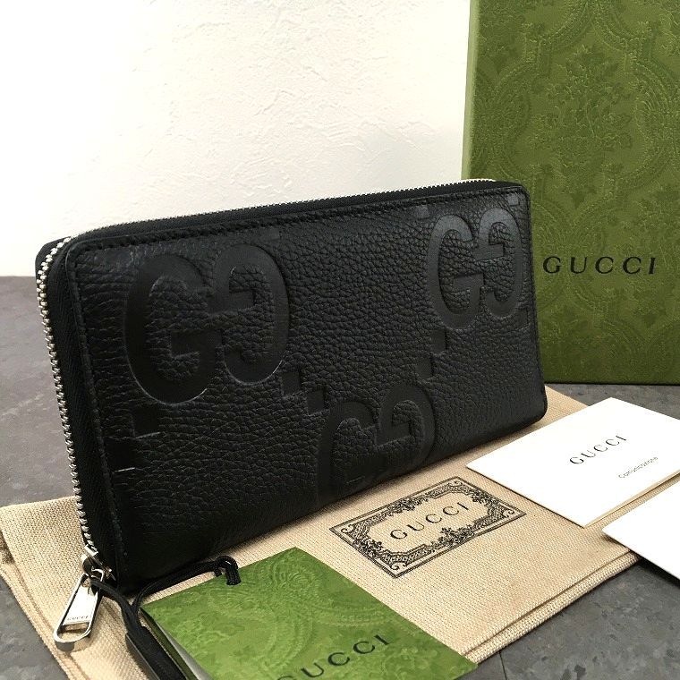 送料込み！ 未使用品 GUCCI ジップウォレット 739484 ブラック 223 