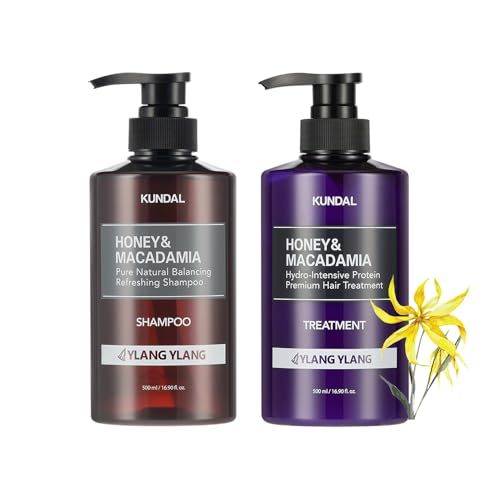 【KUNDAL/クンダル】イランイランの香り｜ハニー＆マカダミア シャンプー＆トリートメント セット (各500ml・ボトル) | 弱酸性 ノンシリコン 長続きする香り うるツヤ なめらか 指通りの良い仕上がりpms e25f3ad8