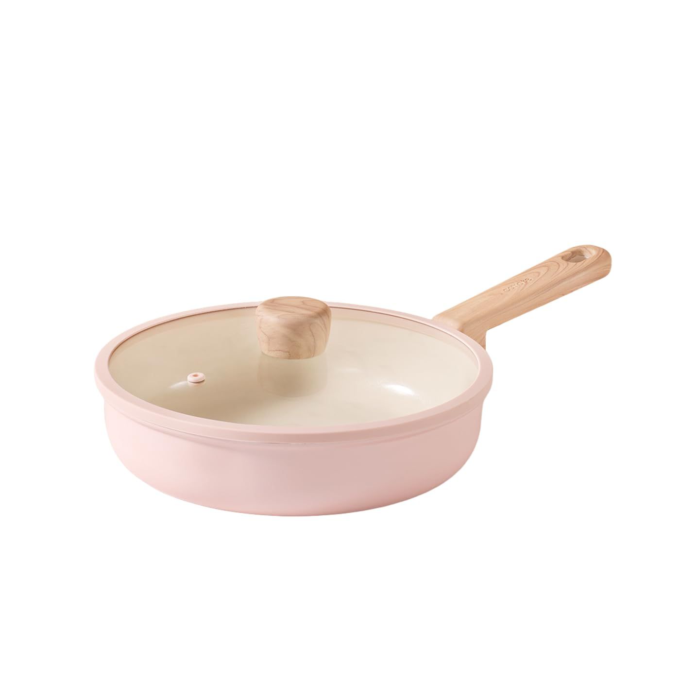 CAROTE カローテ フライパン 蓋付き 20cm PFAS 鉛 カドミウム フッ素不使用 セラミックコート IH&ガス火対応 ツルツルすべる くっつきにくい 洗いやすい 一人暮らし 目玉焼き オムレツ オール熱源対応 桜色 ピンクpms 94fb3a16