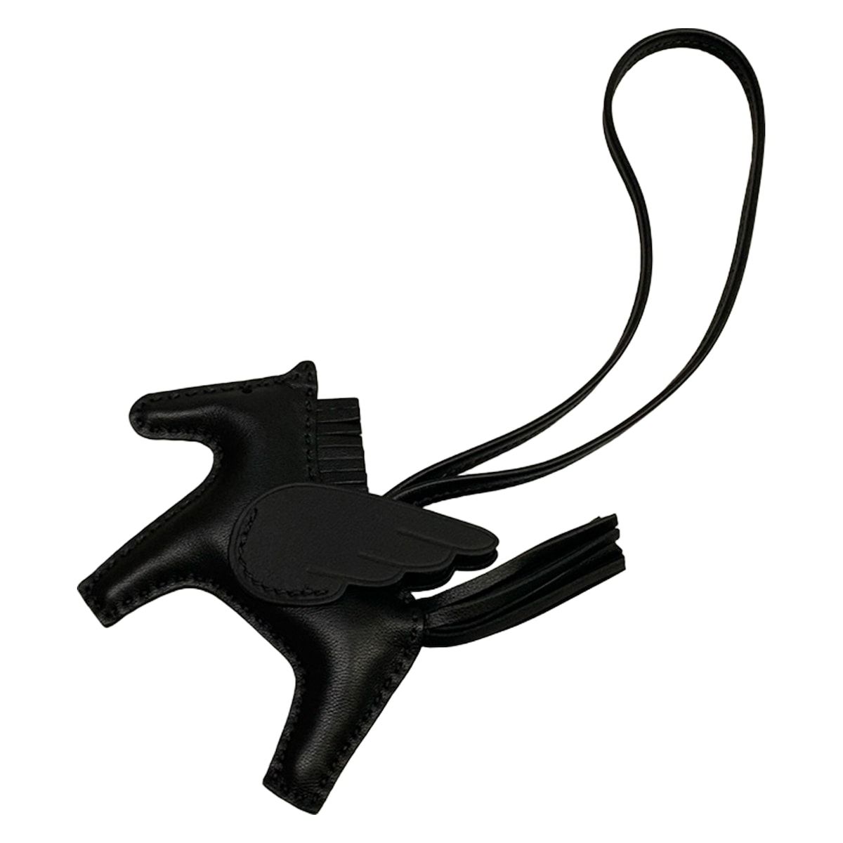 HERMES(エルメス) キーホルダー(チャーム)美品 ロデオチャームペガサスPM 黒