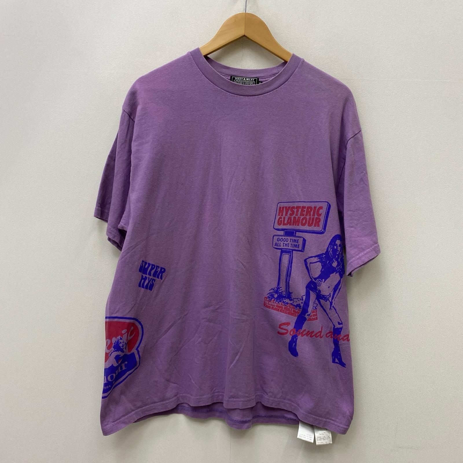 【加古川店】 中古 HYSTERIC GLAMOUR | ヒステリックグラマー 半袖Ｔシャツ ALWAYS GOOD TIME 02231ct16 パープル サイズ：XL 【104】