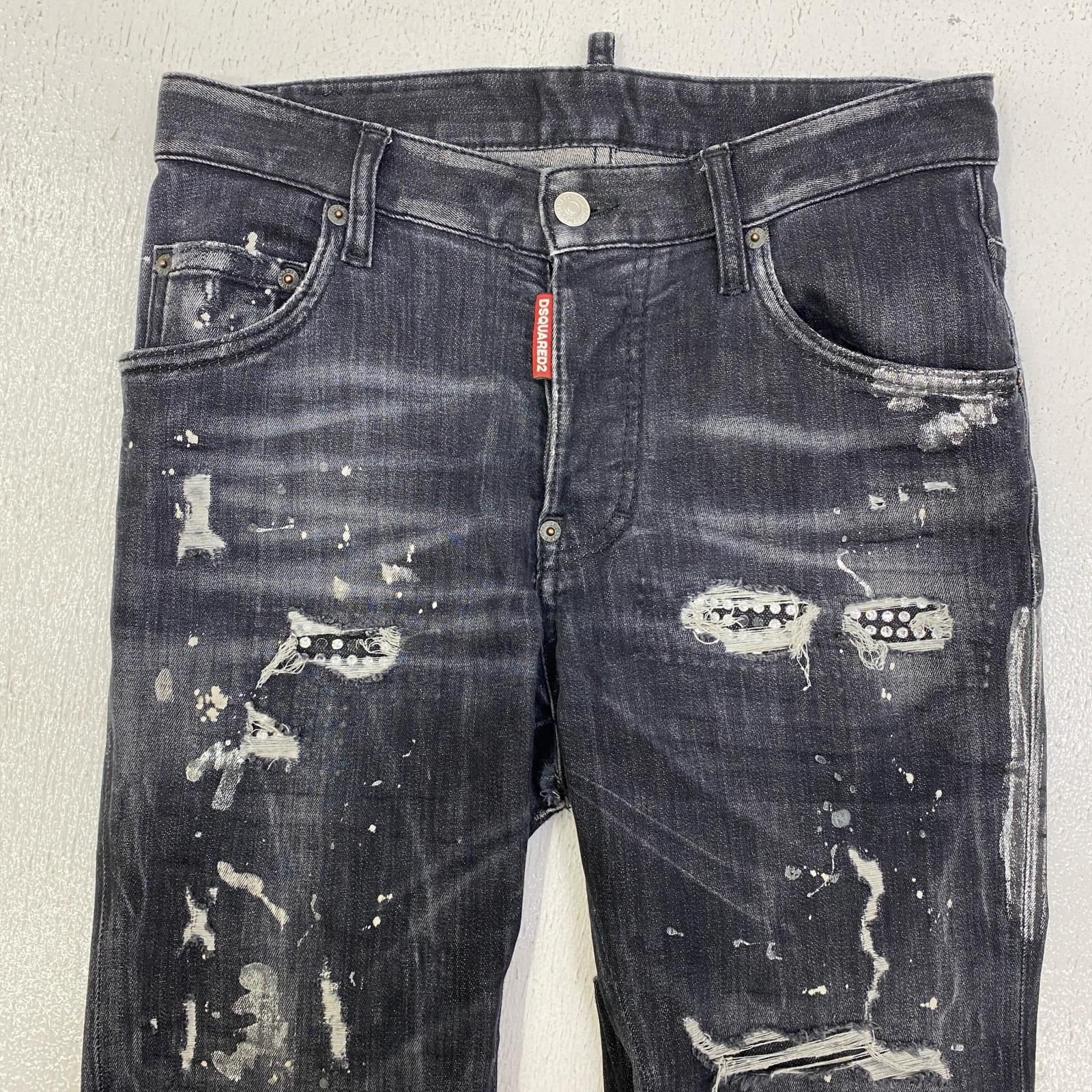 【加古川店】 中古 DSQUARED2 | ディースクエアード デニムパンツ SUPER TWINKY JEAN S71LB1270 S30503 ブラック サイズ：44 【108】 加古川店】 中古 DSQUARED2 | ディースクエアード デニムパンツ super