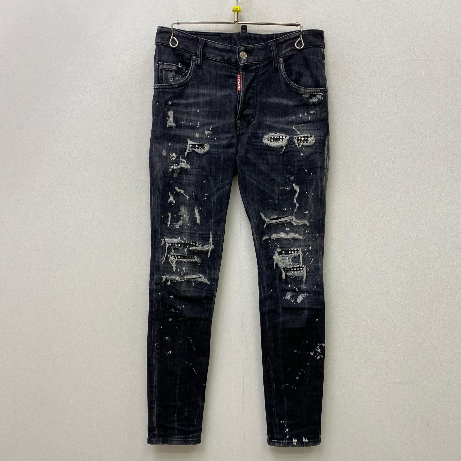 【加古川店】 中古 DSQUARED2 | ディースクエアード デニムパンツ SUPER TWINKY JEAN S71LB1270 S30503 ブラック サイズ：44 【108】 加古川店】 中古 DSQUARED2 | ディースクエアード デニムパンツ super