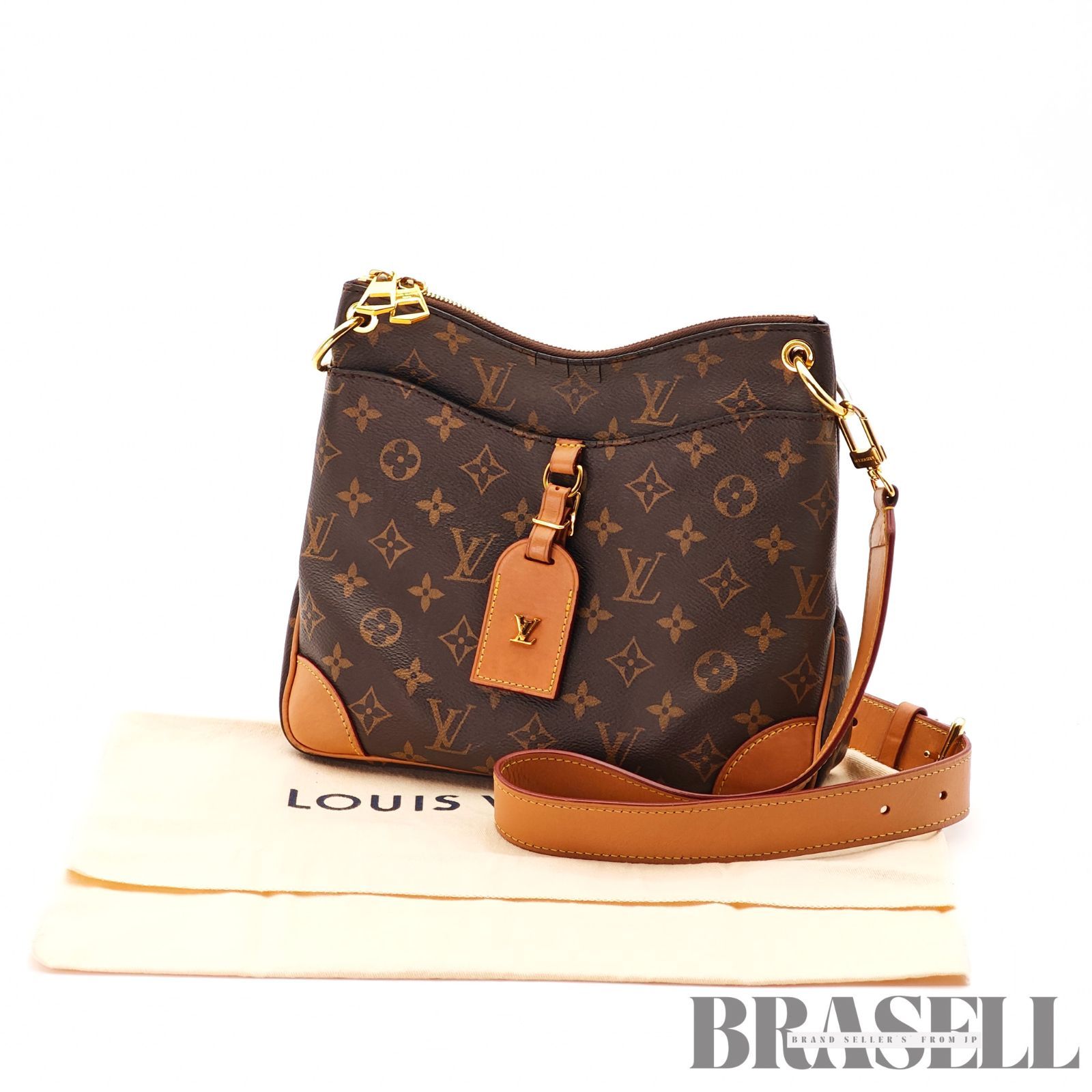 LOUIS VUITTON モノグラム オデオンNM M45354 バッグ 2way ハンドバッグ ショルダーバッグ ブラウン レディース 保存袋 ショルダーストラップ