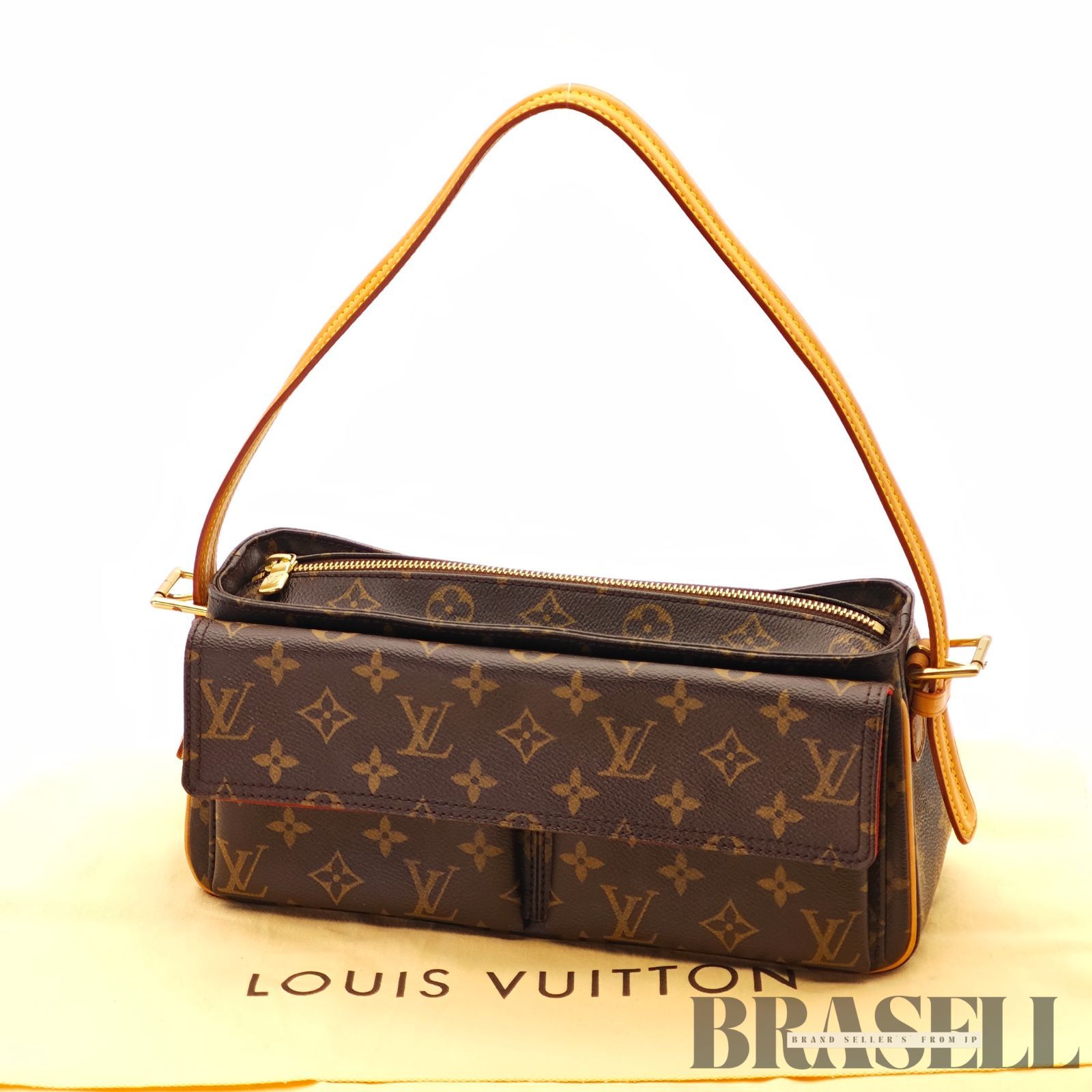 LOUIS VUITTON ヴィバシテMM M51164 バッグ ハンドバッグ ミニバッグ ブラウン レディース 保存袋