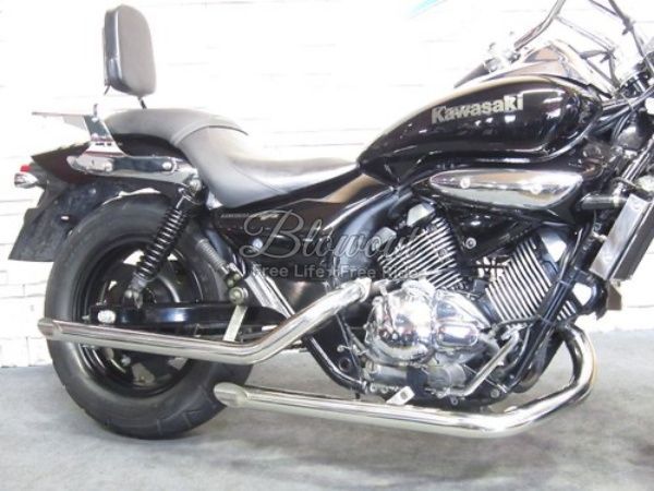 スラッシュカットマフラー エリミネーター250V 川崎 カワサキ 重低音 バッフル無し カスタムパーツ