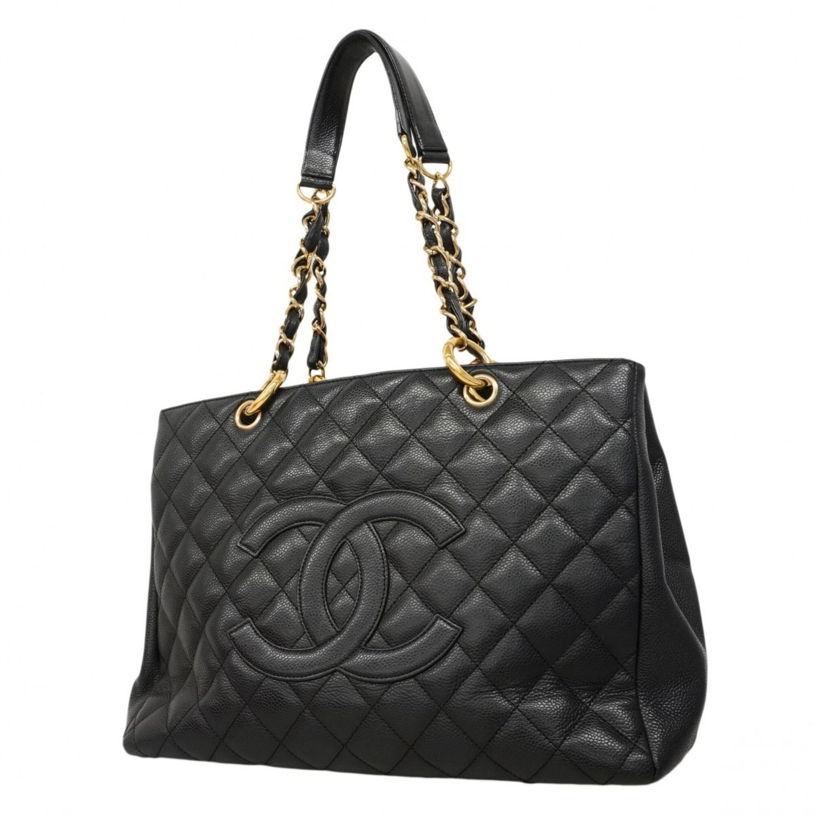 シャネル(Chanel) シャネル トートバッグ・チェーントート マトラッセ キャビアスキン ブラック レディース