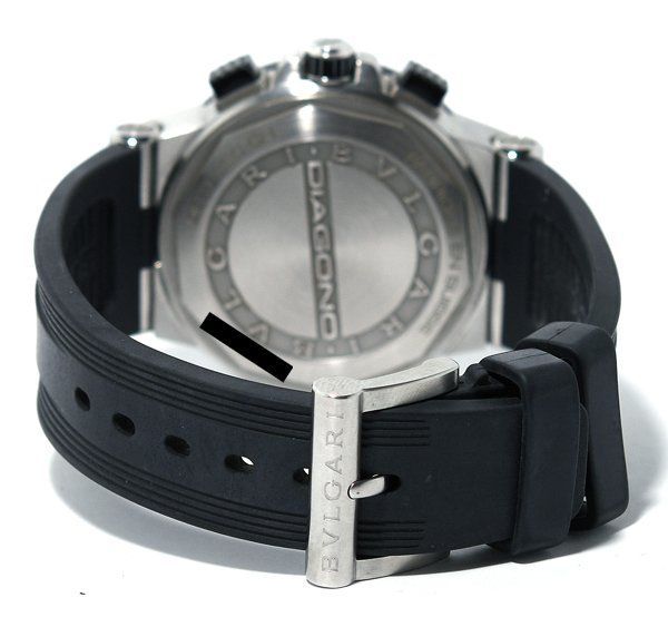 美品 BVLGARI ブルガリ ディアゴノ DG37SCCH クロノグラフ 8Pダイヤ 自動巻き メンズ
