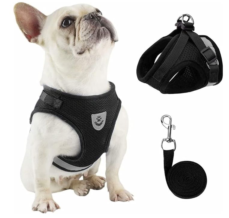 M/Lサイズのみ メッシュ 犬用 ハーネス 胴輪 反射材料付き リード