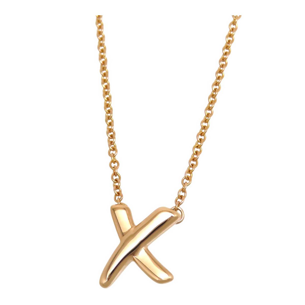 ティファニー キス ネックレス Au750 (K18PG) レディース TIFFANY&Co.【中古】 【ジュエリー】