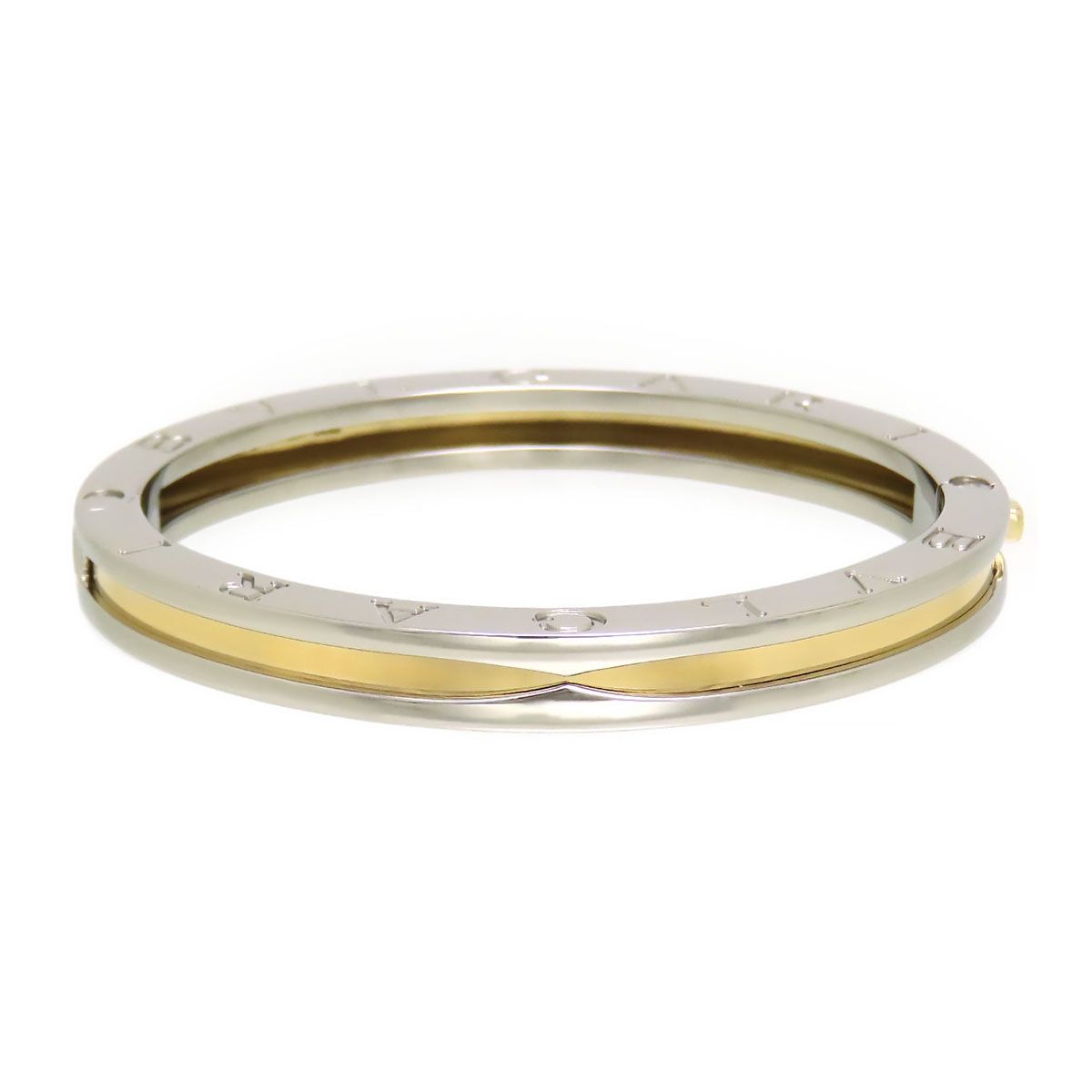 ブルガリ ビーゼロワン バングル #16 750 (K18YG) STEEL AND GOLD レディース BVLGARI【中古】 【ジュエリー】