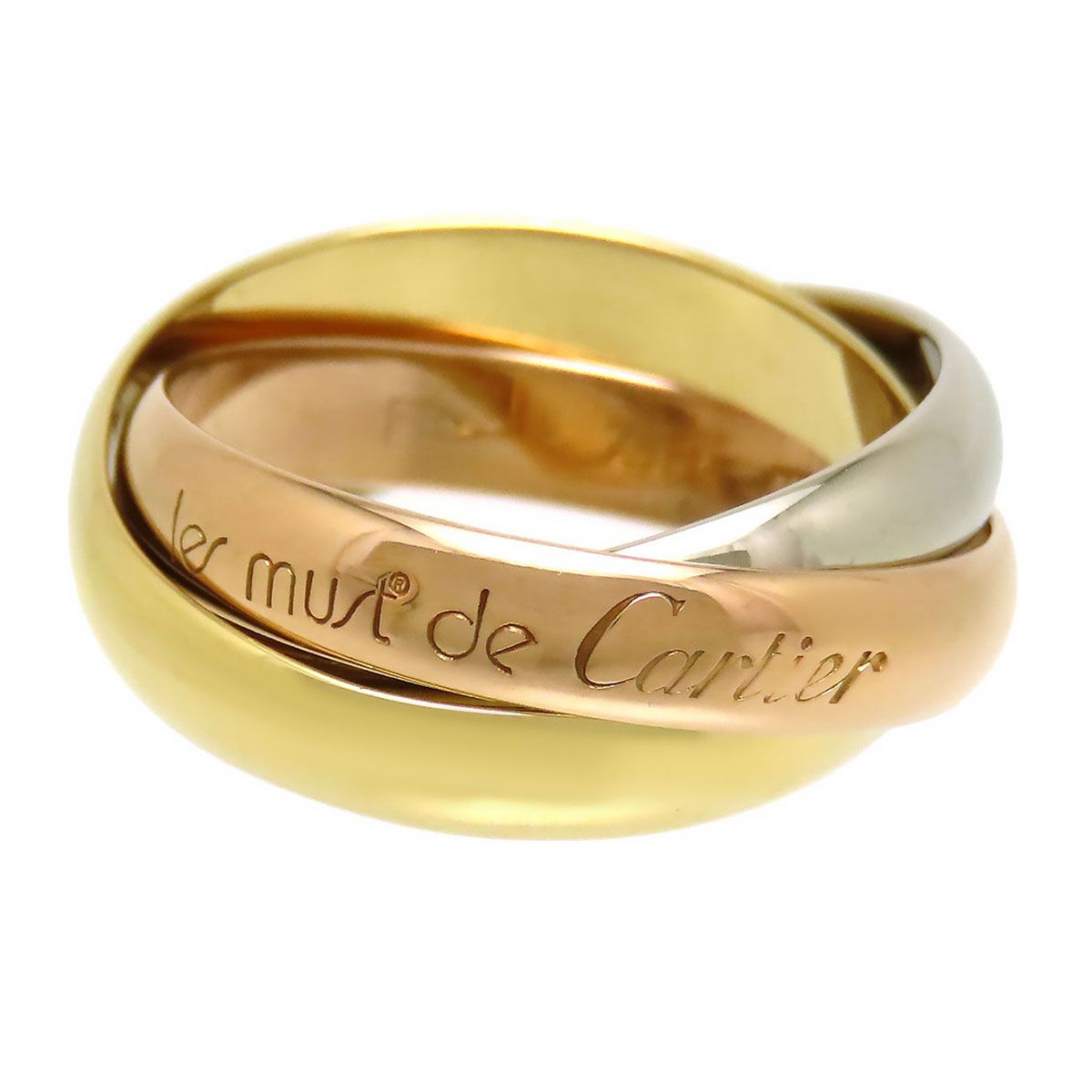 カルティエ トリニティ リング #49 750 (K18WG K18YG K18PG) レディース CARTIER【中古】 【ジュエリー】