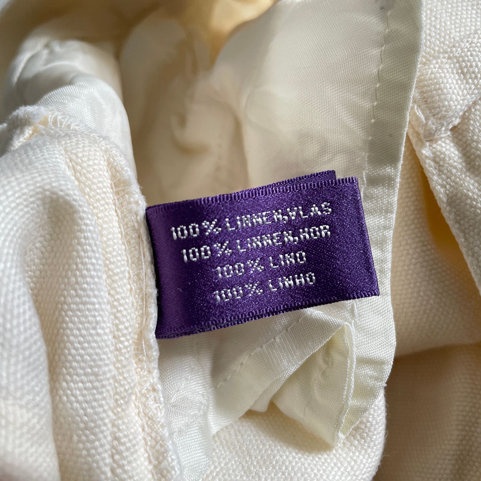 最高級 PURPLE LABEL RALPH LAUREN リネン100% トラウザーパンツ