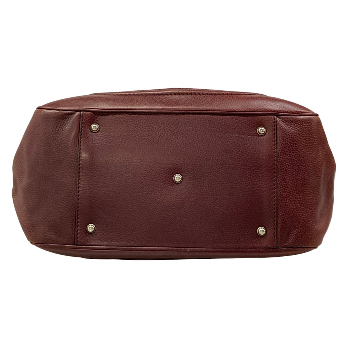 GUCCI(グッチ) トートバッグ バンブー/GG柄 246860 ベージュ×ダークブラウン×ボルドー レザー
