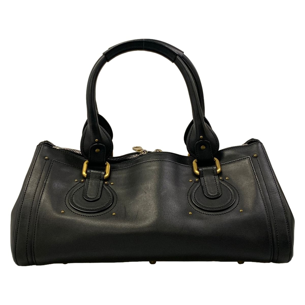 Chloe(クロエ) ハンドバッグ オーロラ 黒 レザー Chloe(クロエ) ハンドバッグ オーロラ 黒 レザー