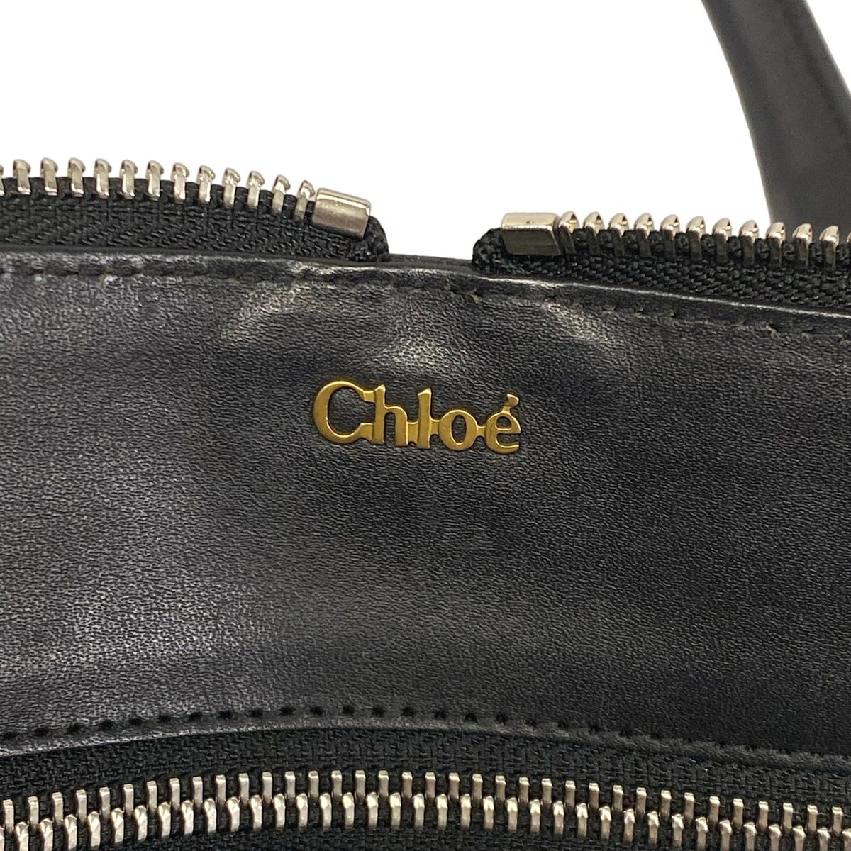 Chloe(クロエ) ハンドバッグ オーロラ 黒 レザー Chloe(クロエ) ハンドバッグ オーロラ 黒 レザー