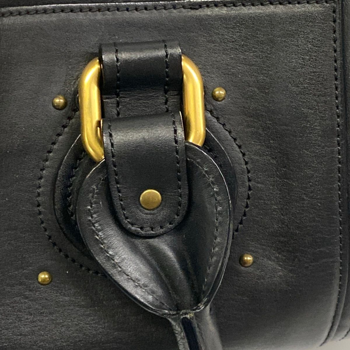 Chloe(クロエ) ハンドバッグ オーロラ 黒 レザー Chloe(クロエ) ハンドバッグ オーロラ 黒 レザー