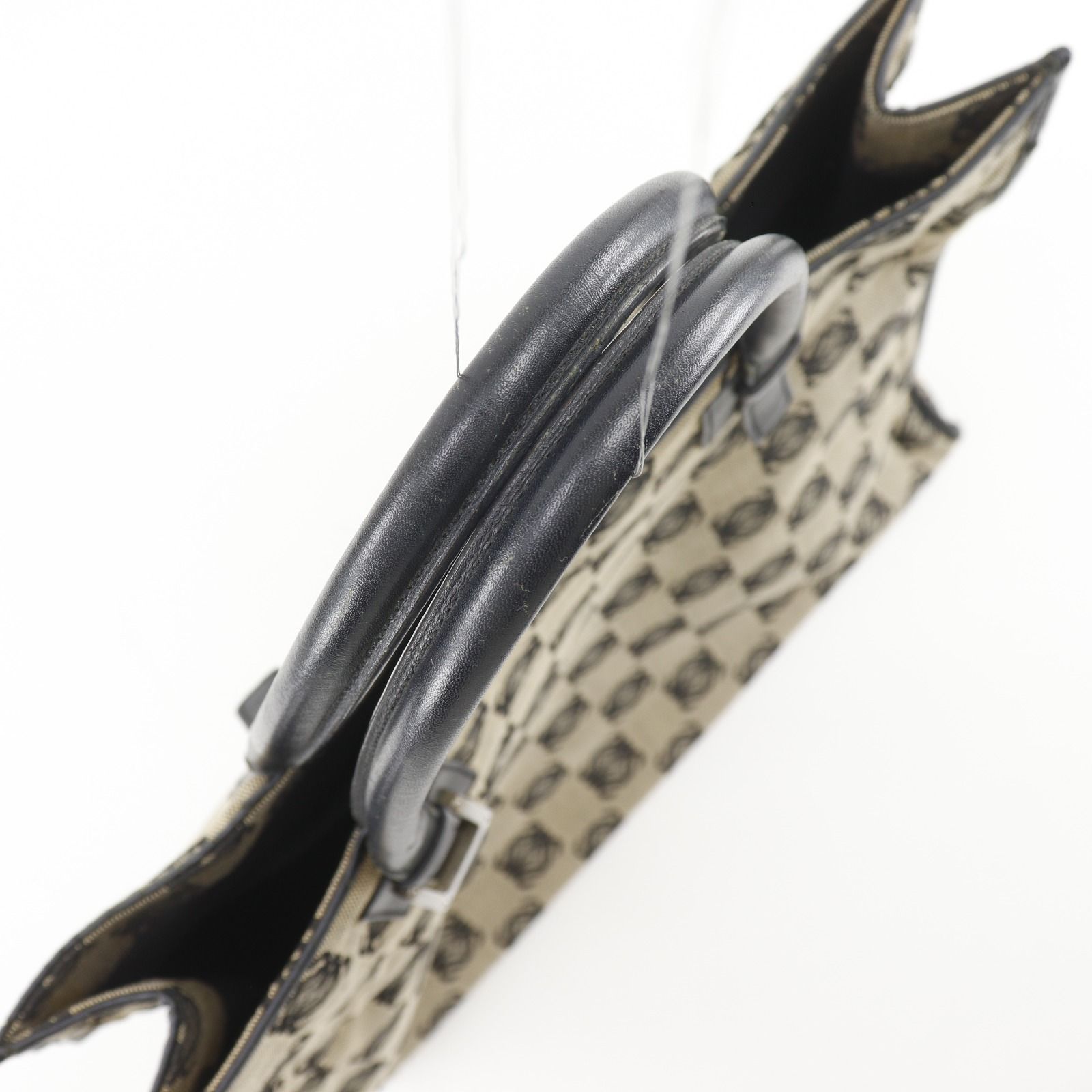 【LOEWE】ロエベ アナグラム キャンバス×レザー グレー ユニセックス トートバッグ