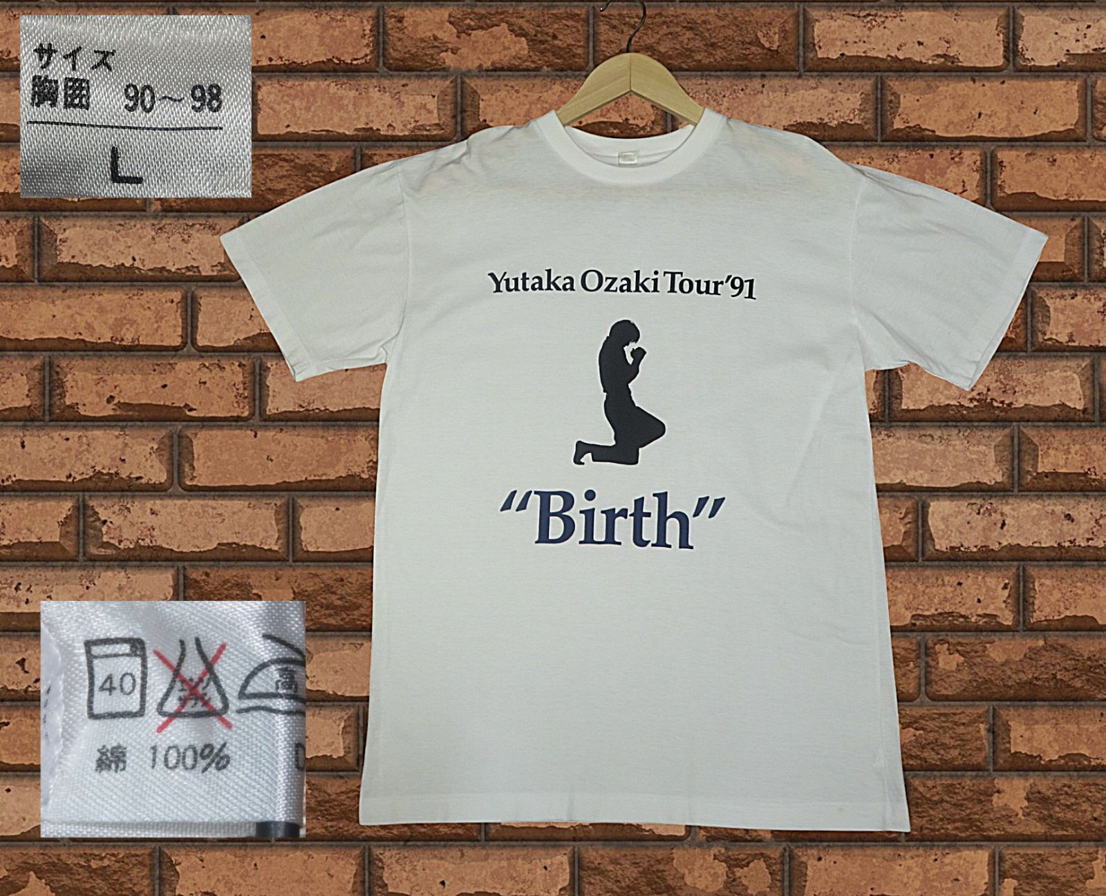 ⚠️⚠️ 希少品 Lサイズ Yutaka Ozaki Tour′91 尾崎豊 ツアー′91 誕生 Birth ツアーT ツアーグッズ Tシャツ バンドT
