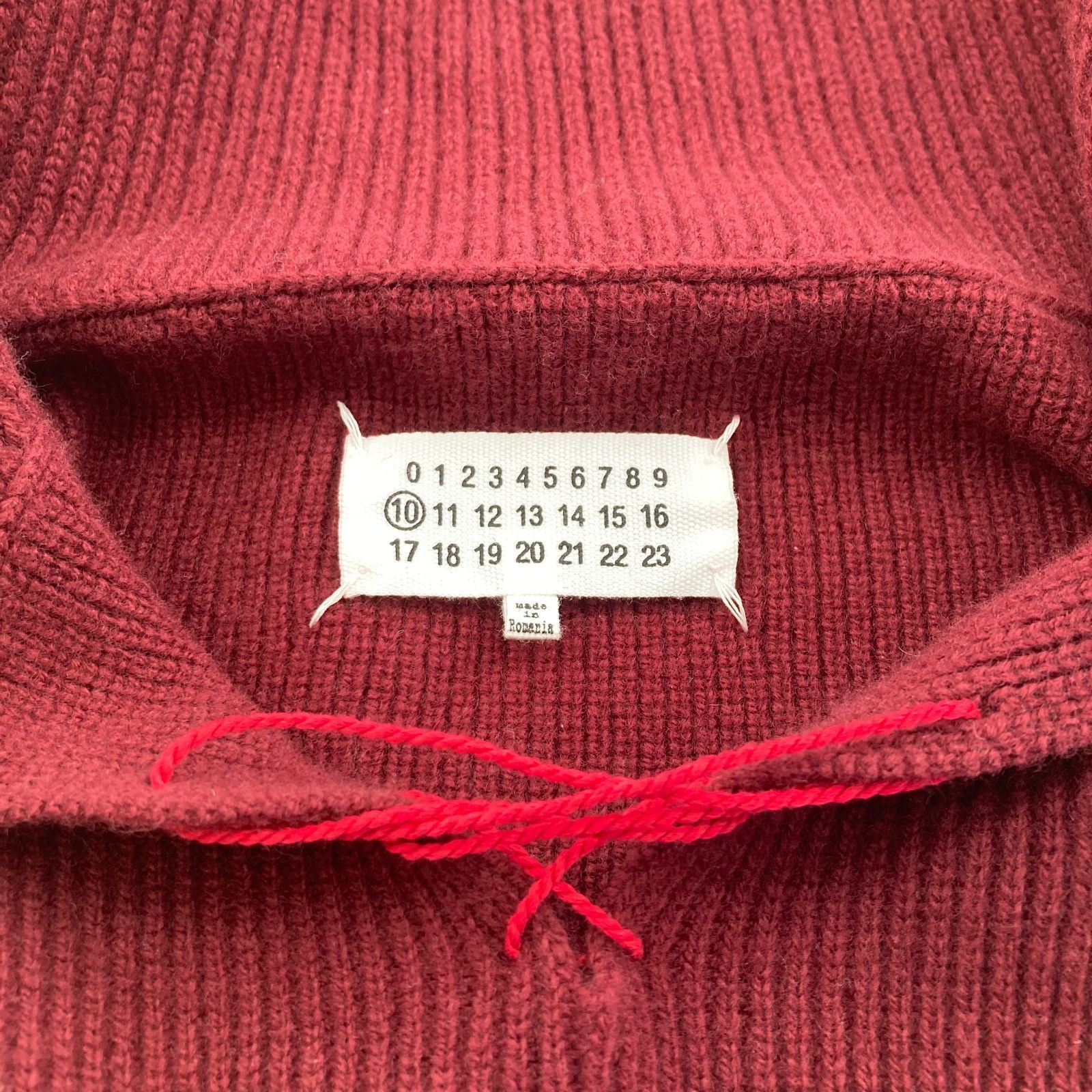 Maison Margiela(メゾン・マルジェラ)　セーラーカラー　ボーダーニット　サイズＭ　レッド