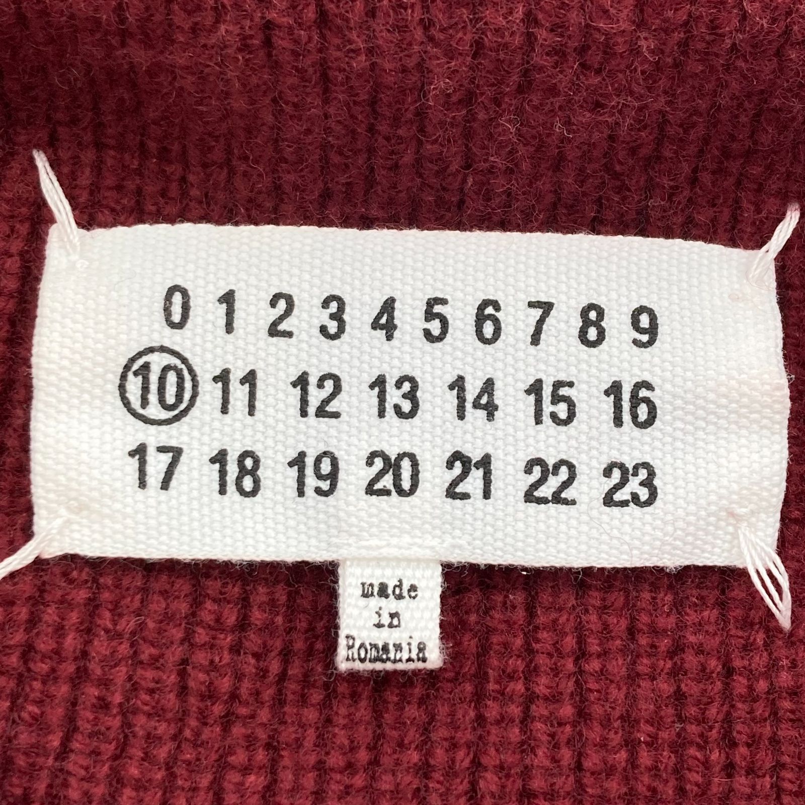 Maison Margiela(メゾン・マルジェラ)　セーラーカラー　ボーダーニット　サイズＭ　レッド