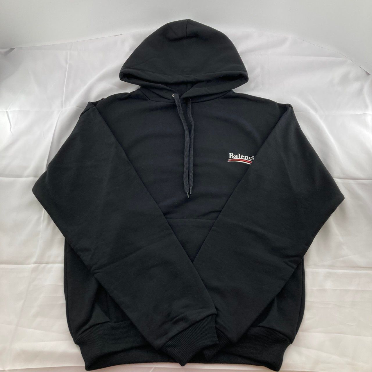BALENCIAGA(バレンシアガ)　キャンペーンロゴ　プルオーバーパーカー　XS　556145　ブラック