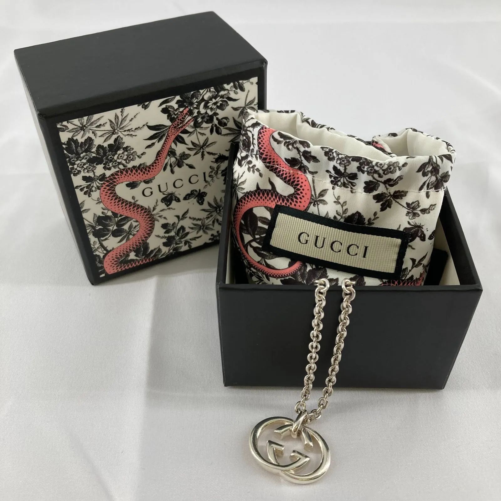 GUCCI（グッチ）インターロッキング ネックレス　Ag925　シルバー