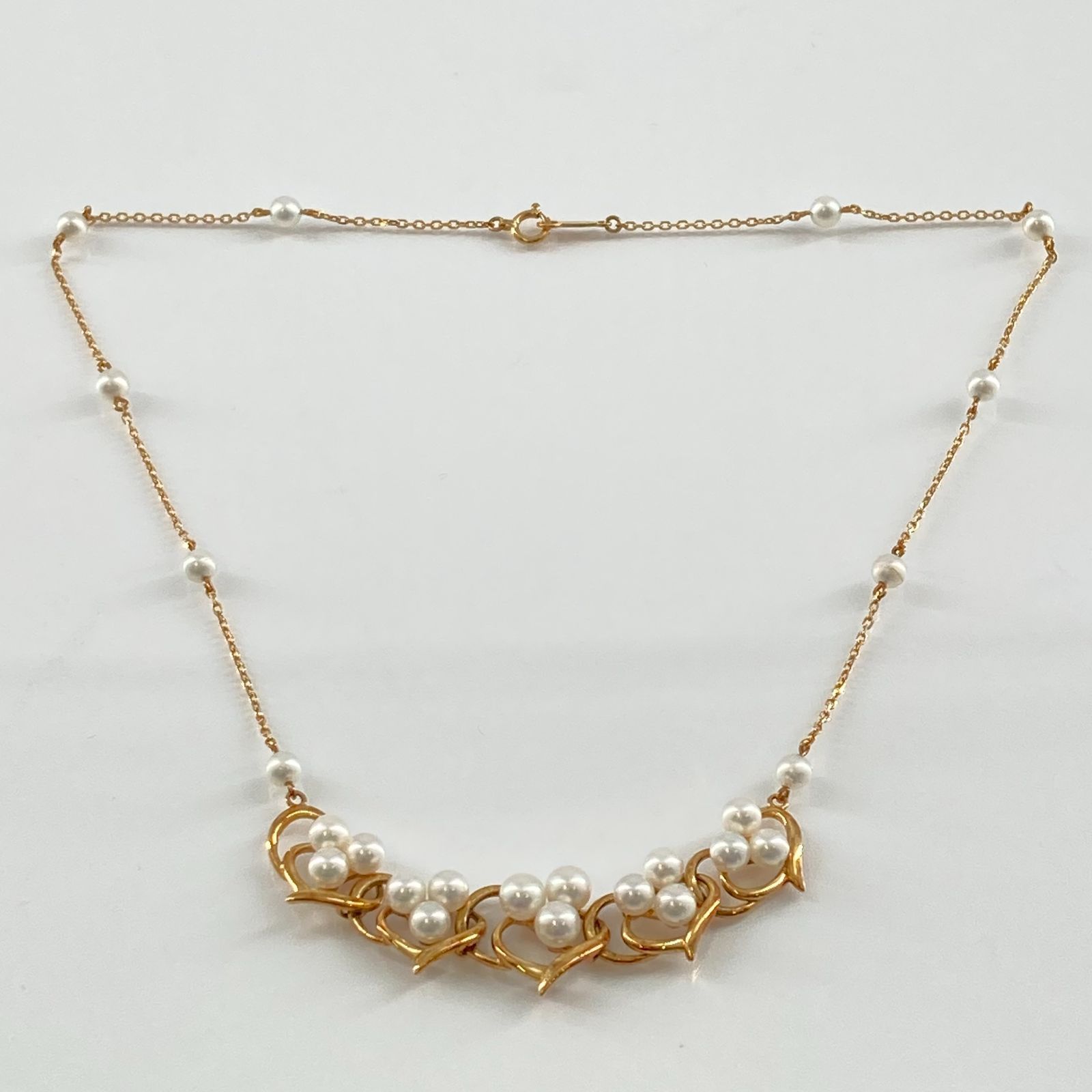 MIKIMOTO(ミキモト)　アコヤパール　ネックレス　K18YG　9.3g　ゴールド