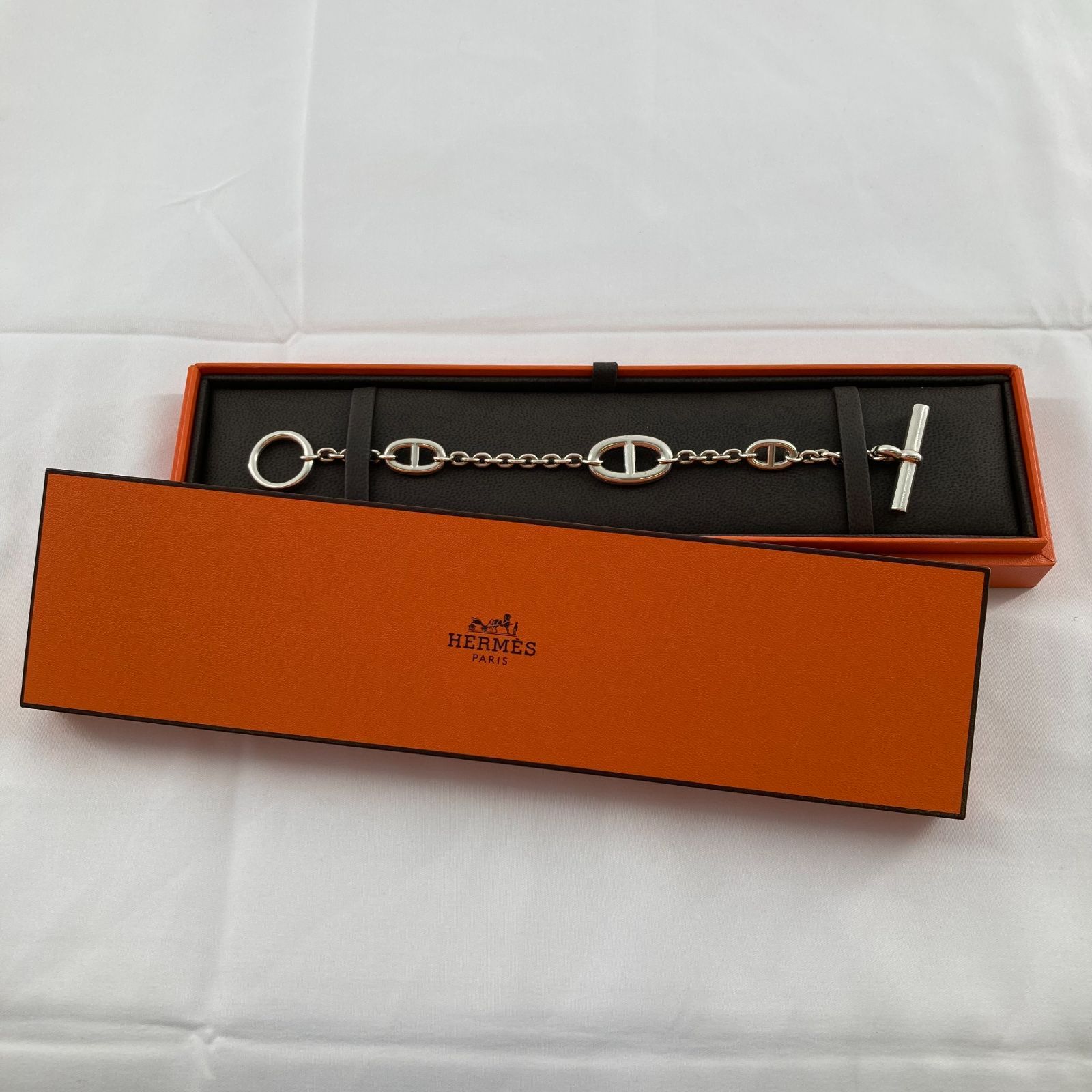 HERMES(エルメス)　シェーヌダンクルファランドール　ST　ブレスレット　Ag925　25.6g