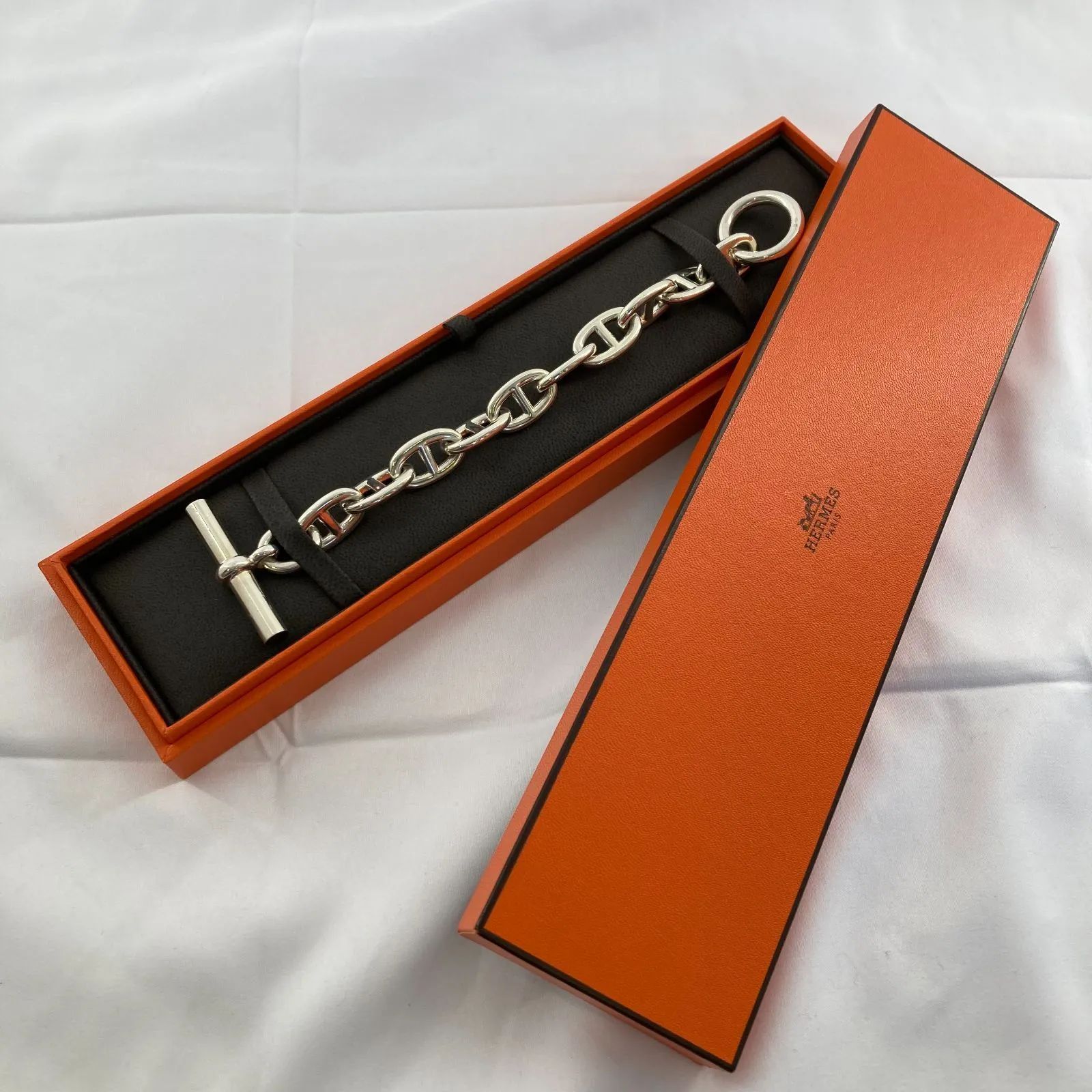 HERMES(エルメス)　シェーヌダンクル　TGM　10コマ　ブレスレット　Ag925　95.4g　シルバー