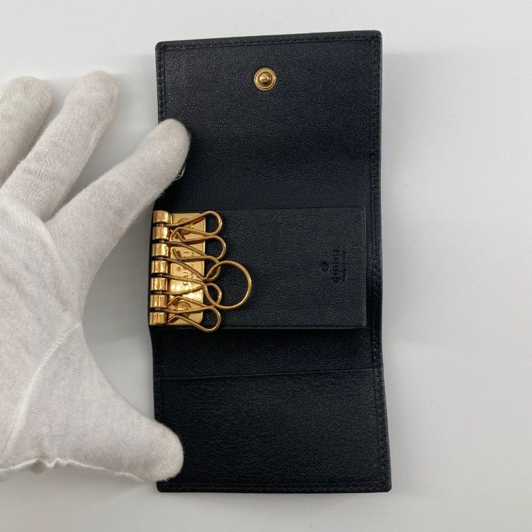 GUCCI(グッチ) バンブー クロージャー6 キーケース 658636 ブラック GUCCI(グッチ) バンブー クロージャー6 キーケース 658636 ブラック