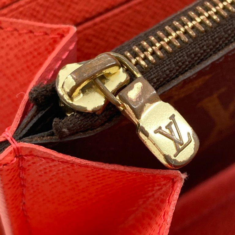 LOUIS VUITTON（ルイ・ヴィトン）　ポルトフォイユ　クレマンス　M60743　長財布　ブラウン×レッド