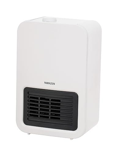 [山善] セラミックファンヒーター セラミックヒーター ミニタイプ 足元 速暖 小型 静音 トイレ 洗面所 脱衣所 転倒